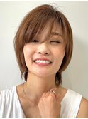 30代40代大人女性/前髪ありショートボブ/ショートヘア/髪質改善