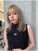ミルクティーベージュダブルカラーインナーカラーケアブリーチ