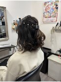 ハーフアップ