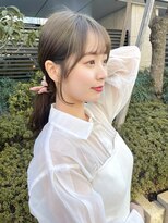 ノラ ヘアーサロン(NORA HAIR SALON)&nbsp;ナチュラル小顔前髪あり後れ毛サイドバング結べるボブくびれヘア
