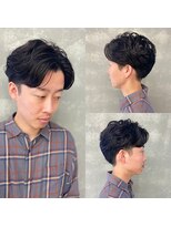 トゥージュ ベル(Toujours Belle)&nbsp;刈り上げコンマセンターパート×ニュアンスパーマ