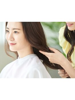 カウンセリングから仕上げまで、途中の薬剤調合までも◎理想の仕上りやお悩み対策に"ズレ"が生じず安心♪