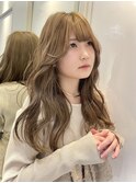 ミルクティーカラー×ゆるふわ韓国風ヘア