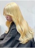 9759ニュアンスカラーブロンドハイトーンイエローワンホンヘア