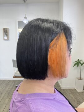 フレイムス ヘアアンドリラックス 赤羽店(Frames hair&relax) イヤリングカラー【オレンジ】