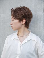 シティ(CITY) 小久保styleフェザーパーマグレーブルーカラー刈り上げショート