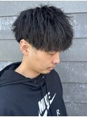 メンズマッシュパーマニュアンスパーマツイストパーマ刈り上げ