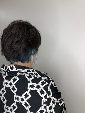 ヘアリゾートエーアイ 新宿西口店(hair resort Ai) 垢抜けターコイズブルー