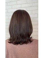 ビス ヘア アンド ビューティー 西新井店(Vis Hair＆Beauty)&nbsp;20代30代外はねミディアムボブハイライトアッシュベージュ