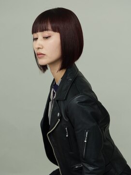 ピークアブー 原宿ハラカド(PEEK-A-BOO) くせ毛多毛ボブショート前下がりモードワイドバングかっこいい