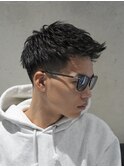 MEN'S/ジェットモヒカン×スキンフェード/短髪/黒髪