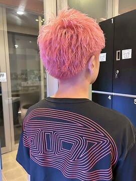 インク サカエ(inq sakae) メンズカラー/ケアブリーチ2回/ピンク/ショート