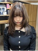 ココアベージュ/オリーブグレー/小顔/黒髪/クラゲヘアー/原宿