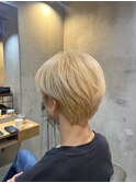 ブロンドセンターパート