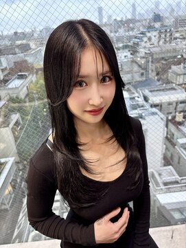 アナ ラーナ(Anna Lanna) ロングレイヤーカット、ダークグレー