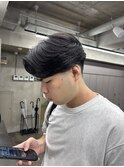 センターパートニュアンスパーマ