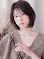 カバーヘア ブリス 戸田公園西口店(COVER HAIR bliss)&nbsp;オリーブグレージュブリーチなし切りっぱなしボブレイヤー30代a