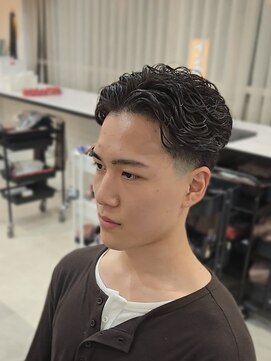 ラピス 名古屋駅前店(Lapis) ラルフカール×テーパーフェード/オールバックヘア