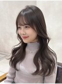 透明感カラーくびれヘアハイレイヤー韓国風パーマワンホンヘア◎