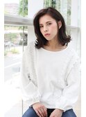 外はねと内巻きで遊ぶミディアムロブ/ミスエッセンス竹下