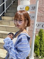 アンククロス 青山店(ANKH CROSS)&nbsp;イヤリングカラー×ショートボブ