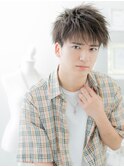 オリーブグレージュ韓国風ツーブロックパーマa上尾10代20代30代