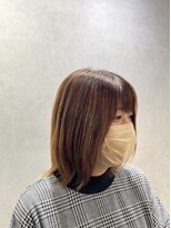 アヴァンセ(Avancer) ミディアムの長さでくびれボブ/カット/ボブ/ヘッドスパ