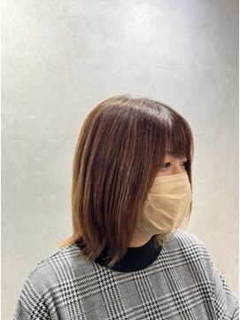 アヴァンセ(Avancer) ミディアムの長さでくびれボブ/カット/ボブ/ヘッドスパ