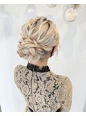 結婚式お呼ばれヘア☆ハイトーンヘアセット☆