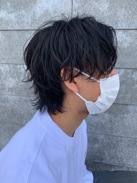 ニアウ 太田店(Niau) センターパートツイストスパイラルパーマメンズ波巻きパーマ