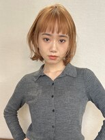 シュク 高円寺(SYUK)&nbsp;kanna【 高円寺 中野】顔まわりカット/ボブ/オレンジブラウン