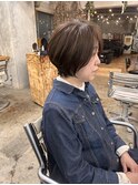 柔らかショート白髪ぼかし対応