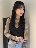 ニコフクオカヘアーメイク(NIKO Fukuoka Hair Make)&nbsp;[NIKO]ロングレイヤー/黒髪/ダークグレーカラー/レイヤーヘア
