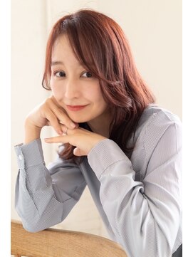 アールイーノウン 阿倍野区昭和町店(re; nown) ミディアムレイヤーカットストレートロングウルフカットベージュ