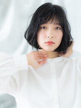 ドクターズ サロン ラブ(Dr's Salon LAB) 髪質改善ウェットアッシュブラックミニボブo古河20代30代40代