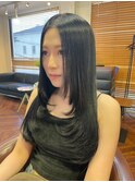 【海璃】韓国風レイヤーも同時に叶う縮毛矯正