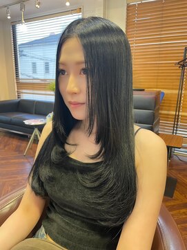 ビール 今泉店(BEER) 【海璃】韓国風レイヤーも同時に叶う縮毛矯正