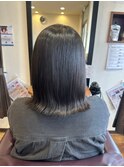 寒色系カラースモーキーブルージュ＊結べるボブ外ハネ10代20代