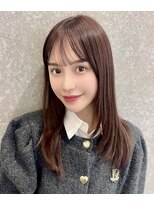 バイオレット 栄店(Violet)&nbsp;小顔ミディレイヤーカット内巻きレイヤー艶ナチュラルブラウン