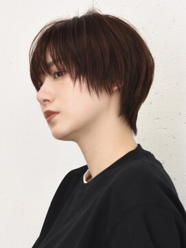 ユイツ ザクザクマッシュショート×レッドブラウン