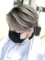 クアトログランシュ ひたちなか店(QUATRO×GranCieux)&nbsp;メンズバレイヤージュ×グレージュ　ひたちなか/メンズカラー