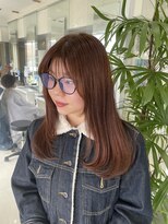 ハピネス 西大寺店(Happiness)&nbsp;レイヤーカット 顔まわりカット オレンジカラー