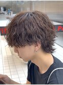 渋谷メンズボブウルフ波巻きスパイラルパーマシャドウパーマ