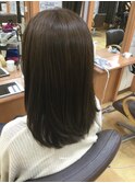 髪質改善*ツヤ髪セミロング*透明感*ナチュラルブラウン