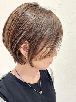 ハクバイジェービー 稲毛(hak by jb)の写真/《髪質/骨格/クセを見極めたショート》小顔似合わせカットで360°美しいシルエット[稲毛/髪質改善]