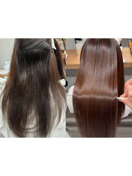 3ヶ月後も自然な仕上がりの縮毛矯正☆ナチュラル地毛風ストレートで憧れのサラ艶髪へ♪【銀座/有楽町】