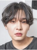 ニュアンスシャドウパーマ×韓国ナチュラルメンズメイク