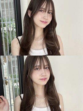 ローネス ギンザ(LONESS ginza) ロングレイヤー/ハッシュカット/ココアブラウン/透明感カラー