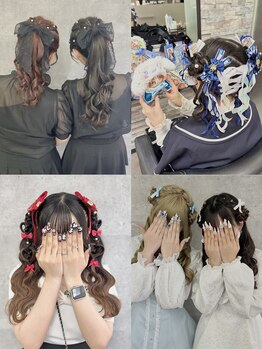 オズ 梅田店(OZ)の写真/コンサート/ライブ/コンカフェ出勤時等にも◎量産型ヘアメイクもお任せ！あなたの”なりたい”を叶えます♪