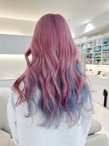 ノラ ウメダ(NORA UMEDA) 【chiaki】white pink × ice blue ハイトーンデザインカラー